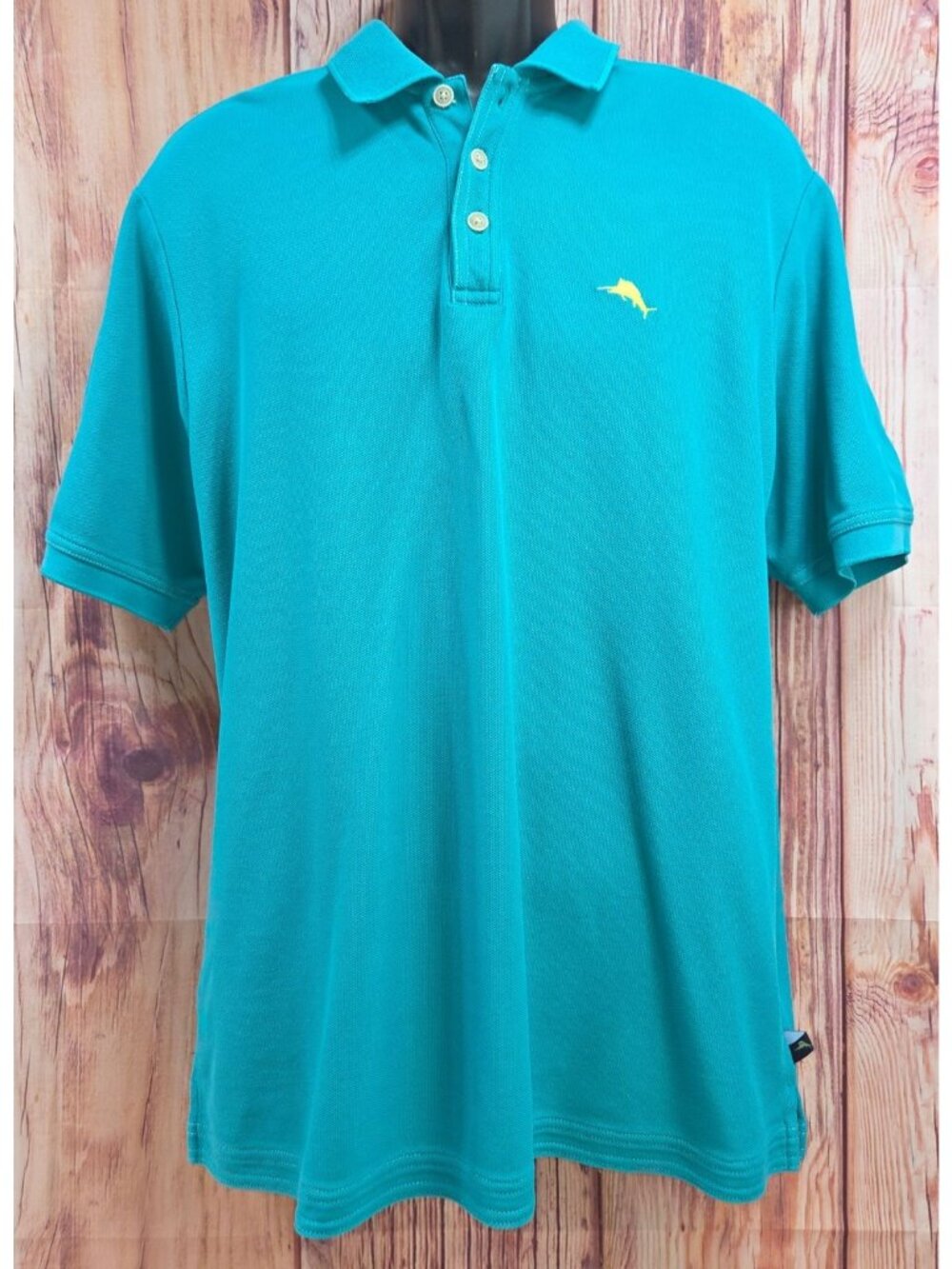 Tommy Bahama Mens Turquoise Pima Cotton Polo Shirt Large